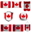 flag canada canada red nationality nation vector image vector image