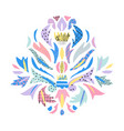 paper cut ornament pattern collage vector image