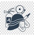 elements for firemen black vector image