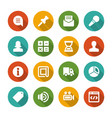 flat icons set and long shadow effect vector image