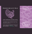 premium quality meat abstract poultry vector image
