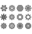 snowflakes set vector image