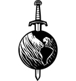 sword earth vector image vector image