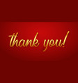 thank you lettering color vector image