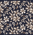 flowers vintage handdrawn brown taupe colors vector image vector image