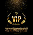 golden vip invitation template - type design vector image vector image
