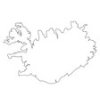 iceland map icon vector image