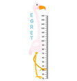 meter wall with egret vector image