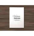 template of blank paper sheet on a wooden vector image vector image