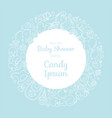 cute baby shower invitation card for newborn boy vector image vector image