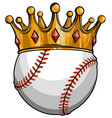 king baseball concept a baseball ball wearing vector image