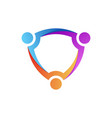 shield people logo vector image