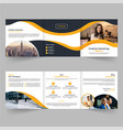 square tri fold brochure design vector image vector image
