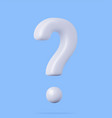 3d question mark vector image