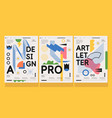 a set of abstract posters vector image