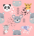 cute hand drawn nursery seamless pattern vector image