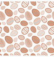 easter egg seamless pattern chocolate brown color vector image vector image