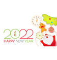 happy 2022 new year christmas cute design template vector image