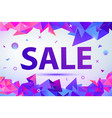 promo sale poster banner geometric facet vector image