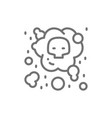 air pollution industrial smog line icon vector image