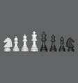 chess collection blank figures for strategy vector image
