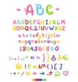 font letters and numbers vector image