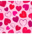 grunge hearts vector image