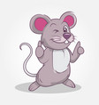 mouse cute hand drawn style vector image