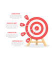target with four arrows vector image vector image