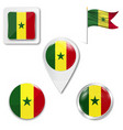background senegal flag vector image vector image