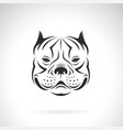 bull dog head design on white background easy vector image