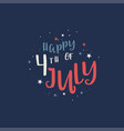 cute hand drawn design 4th july banner vector image
