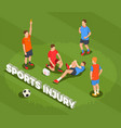 football sports injury background vector image
