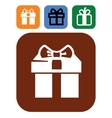 gift icons vector image vector image