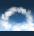 round arch clouds in blue sky heaven background vector image