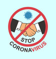 stop spread coronavirus infographics vector image vector image