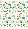 female soccer football player game match seamless vector image vector image