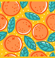 retro pattern with oranges vector image vector image
