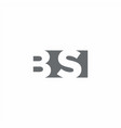 bs logo monogram with negative space style design vector image