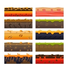 Water Platformer Level Floor Design Set Royalty Free Vector
