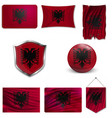flag albania albania symbol nation vector image vector image