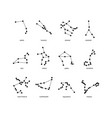 zodiac signs sketches astrological symbols vector image vector image