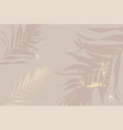 abstract floral beige tropical leaves background vector image