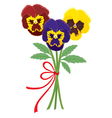 bouquet of violets vector image vector image