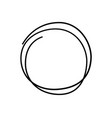 hand drawn scribble circle doodle sketch vector image