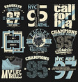 new york t-shirt graphics vector image