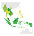 southeast asia region map countries vector image