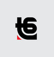 t6 - logo design element or icon logotype vector image