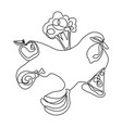 food continious line vector image