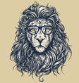 hipster lion vector image vector image